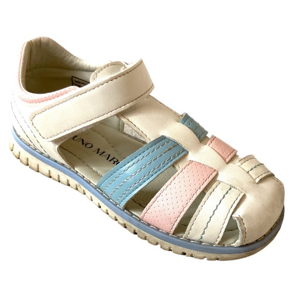 BRUNO MARC Fisherman Woven Sandals Velcro Closed Toe Flats - Picture 1 of 12